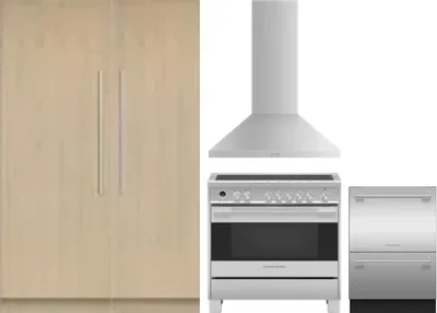 5 Piece Package Includes Refrigerator, Freezer, Range, Hood And Dishwasher